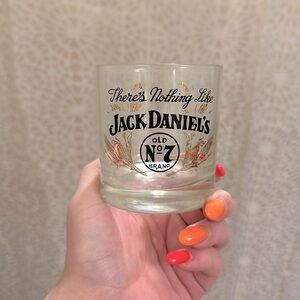🥃 Vintage Jack Daniel’s Old No. 7 Whiskey Glass - Gold Wheat Design